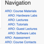 ARO Navigation Menu in Drupal - public view