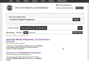 Screengrab of a web page of search results