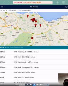Screengrab of a usability test video displaying a web interface