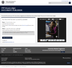 New Document publisher