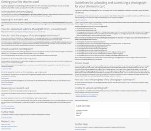 The card pages in 2016