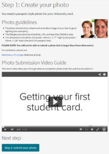 Step 1 of the redesigned card pages